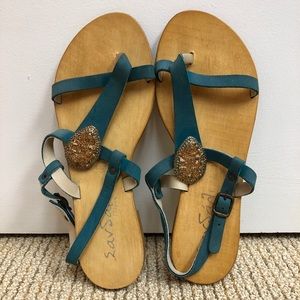 NWOT Greek 🧿 leather sandals